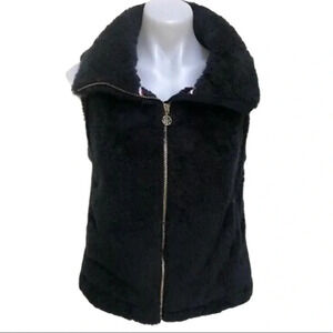 Tommy Hilfiger Fuzzy Navy Zip-up Vest Large